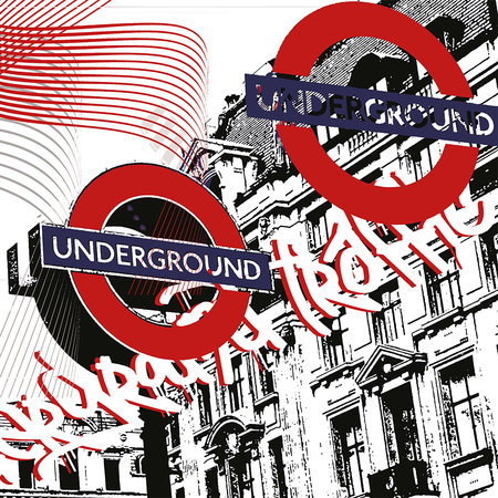 untergrund, u-bahn, logo, muster, graffiti