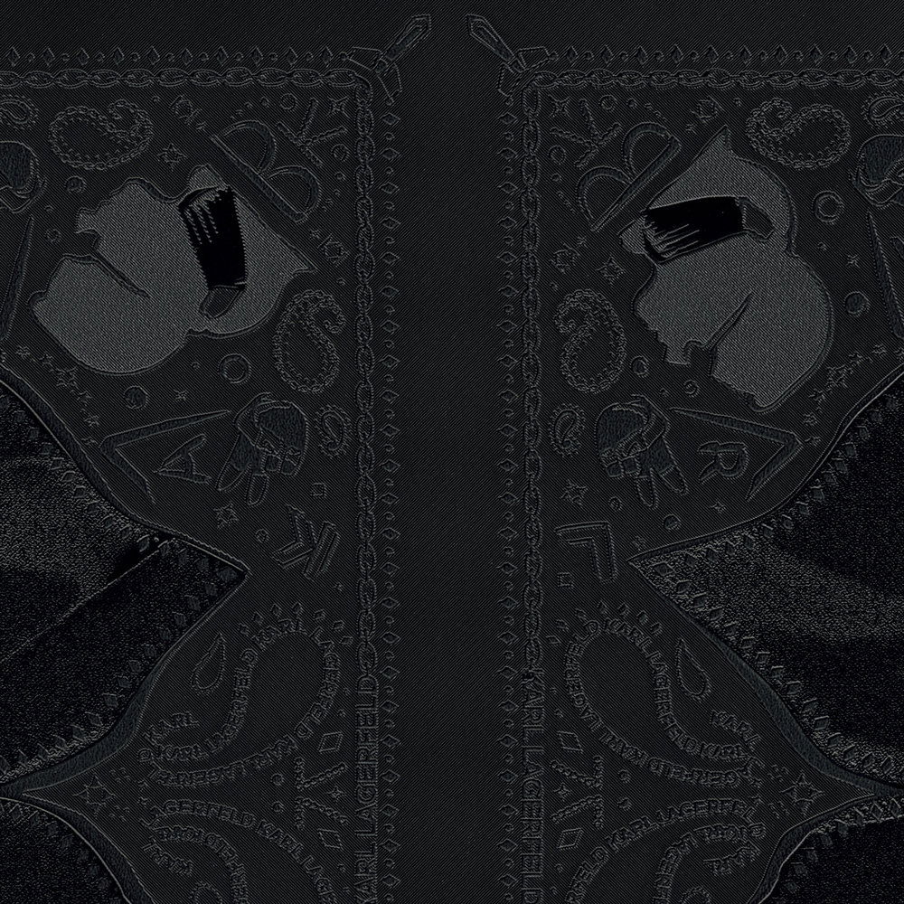             Wallpaper Karl LAGERFELD tie pattern - Black
        