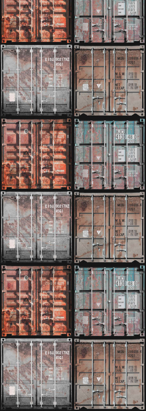container, shipping, cargo, metal, grid