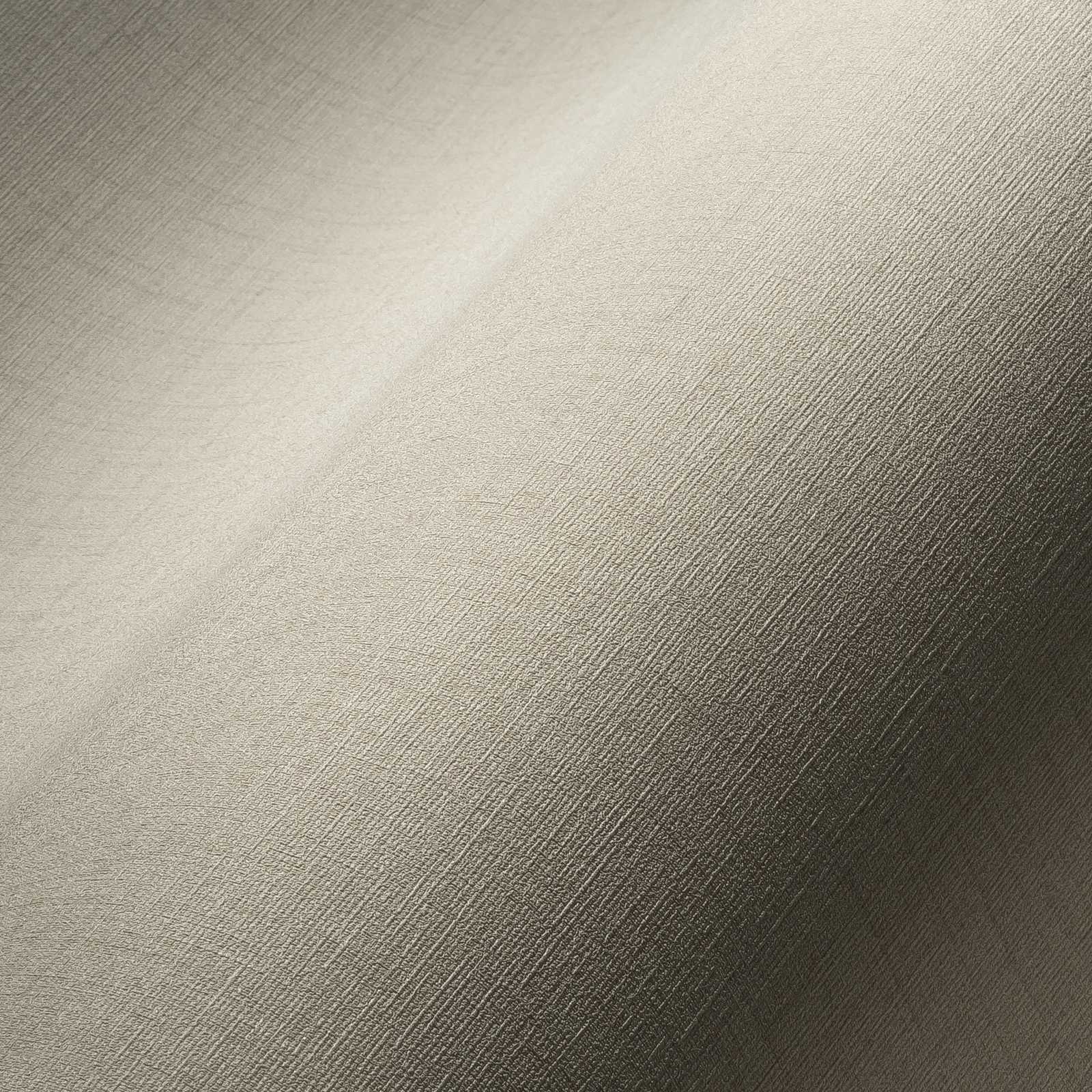 Tapete einfarbig Beige mit Textilstruktur – Grau