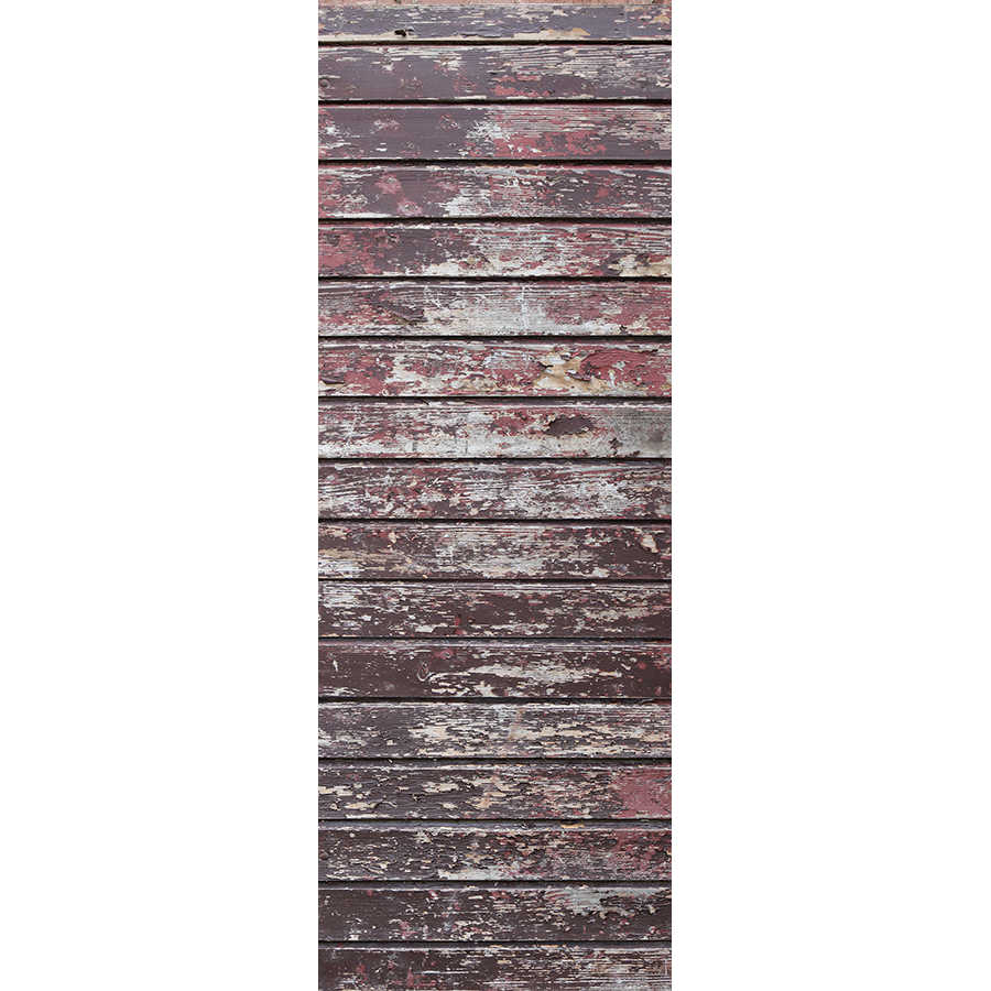 holz:alt, abblätternde_lackierung, wandoberfläche, rote_farbe, verwitterte_farben