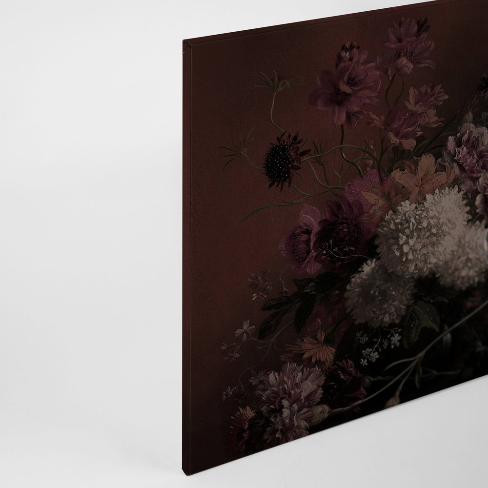             Leinwandbild Pferde Portrait mit Blumen – 0,90 m x 0,60 m
        