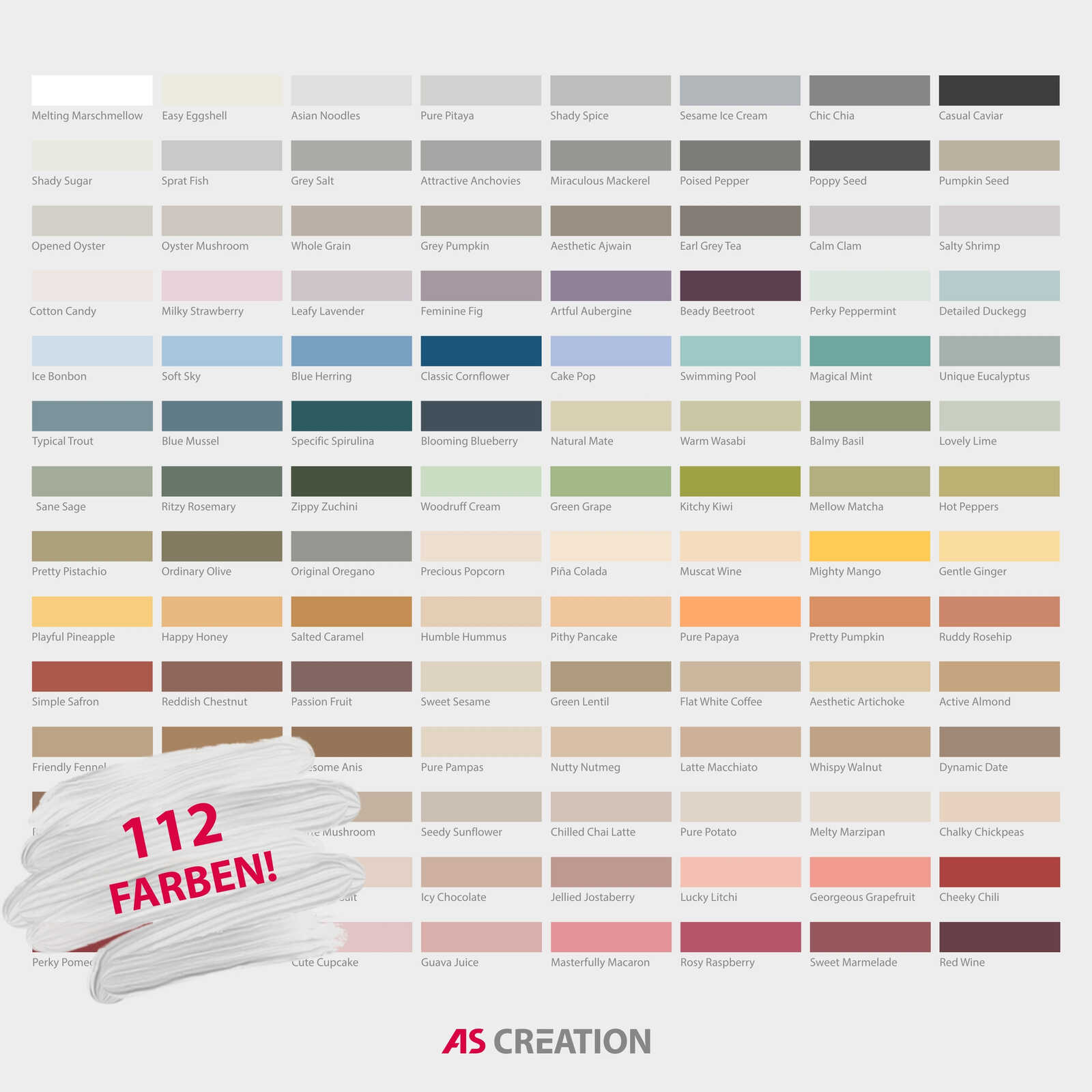 Farbfächer, Palette, Farbkarten, Stoffmärkte, AS Creation