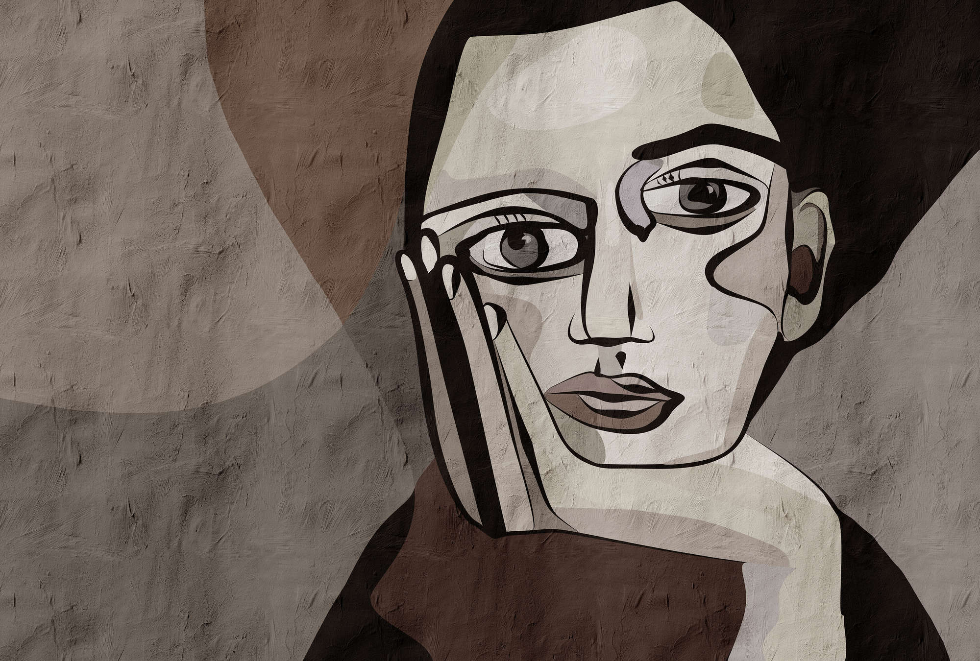 Kunst, Moderne Kunst, Malerei, Person, Portrait