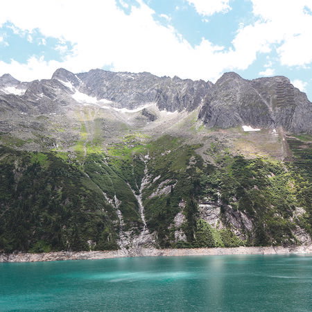 berge, see, fels, wald, gebirge