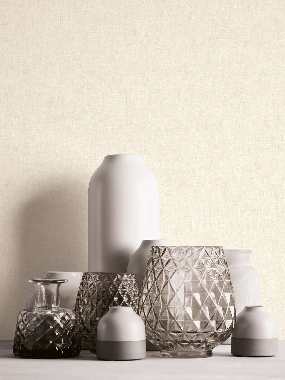 glaswaren, vasen, crystal, texturiert, dekoration