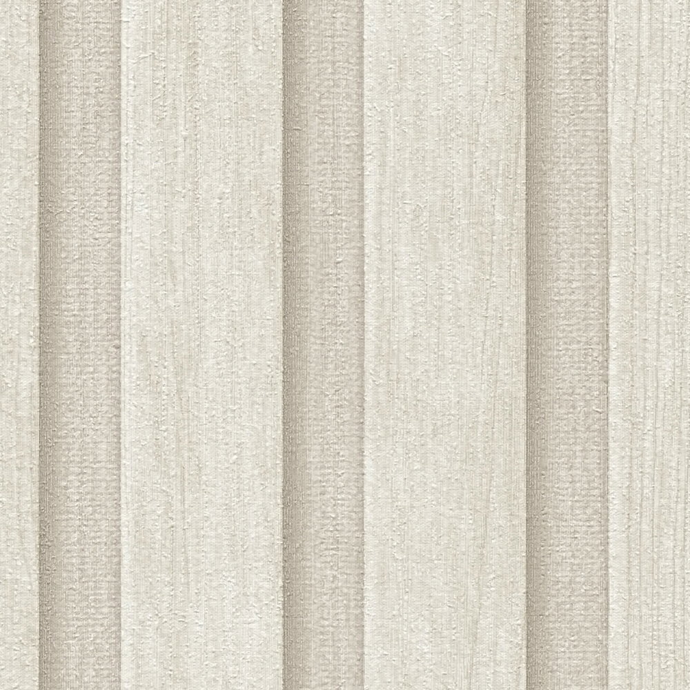             Vliestapete mit Holzoptik Akustikpaneel-Look – Creme, Beige
        