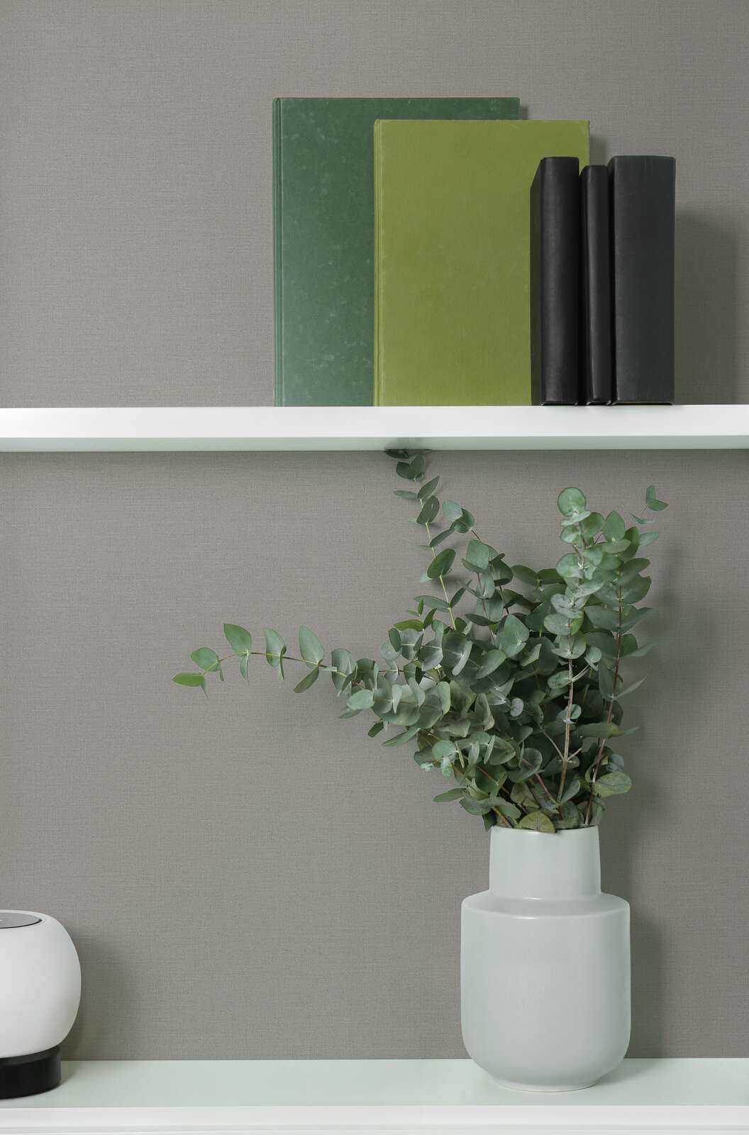 Bücherregal, Grünes Buch, Vase, Kleeblatt, Vasenele