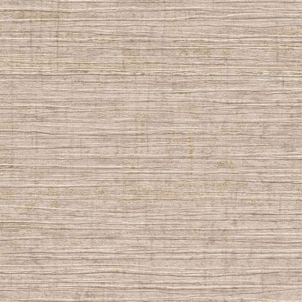             Einfarbige Tapete mit Prägemuster – Beige, Metallic
        