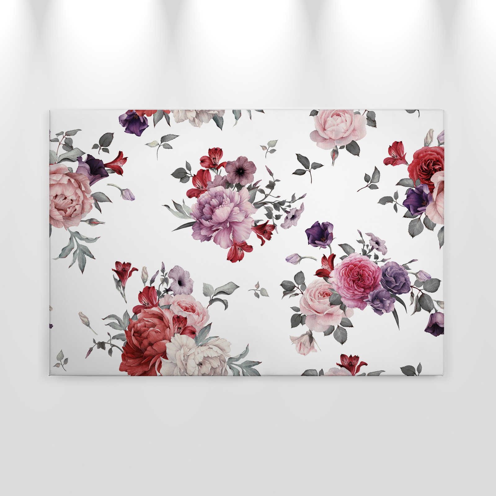             Leinwand romantische Blumen – 0,90 m x 0,60 m
        