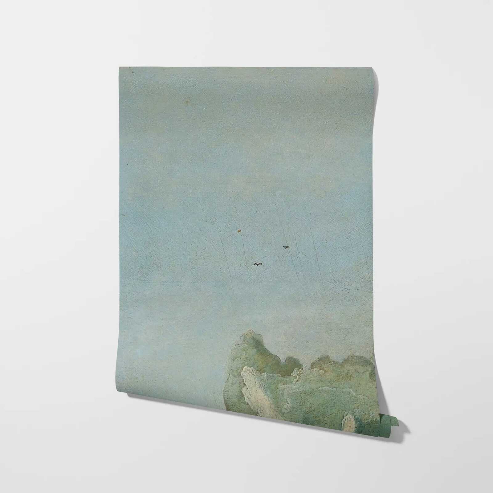             Exklusive Motiv-Tapete mit Frau in Gemälde-Optik – Rosa, Grün
        