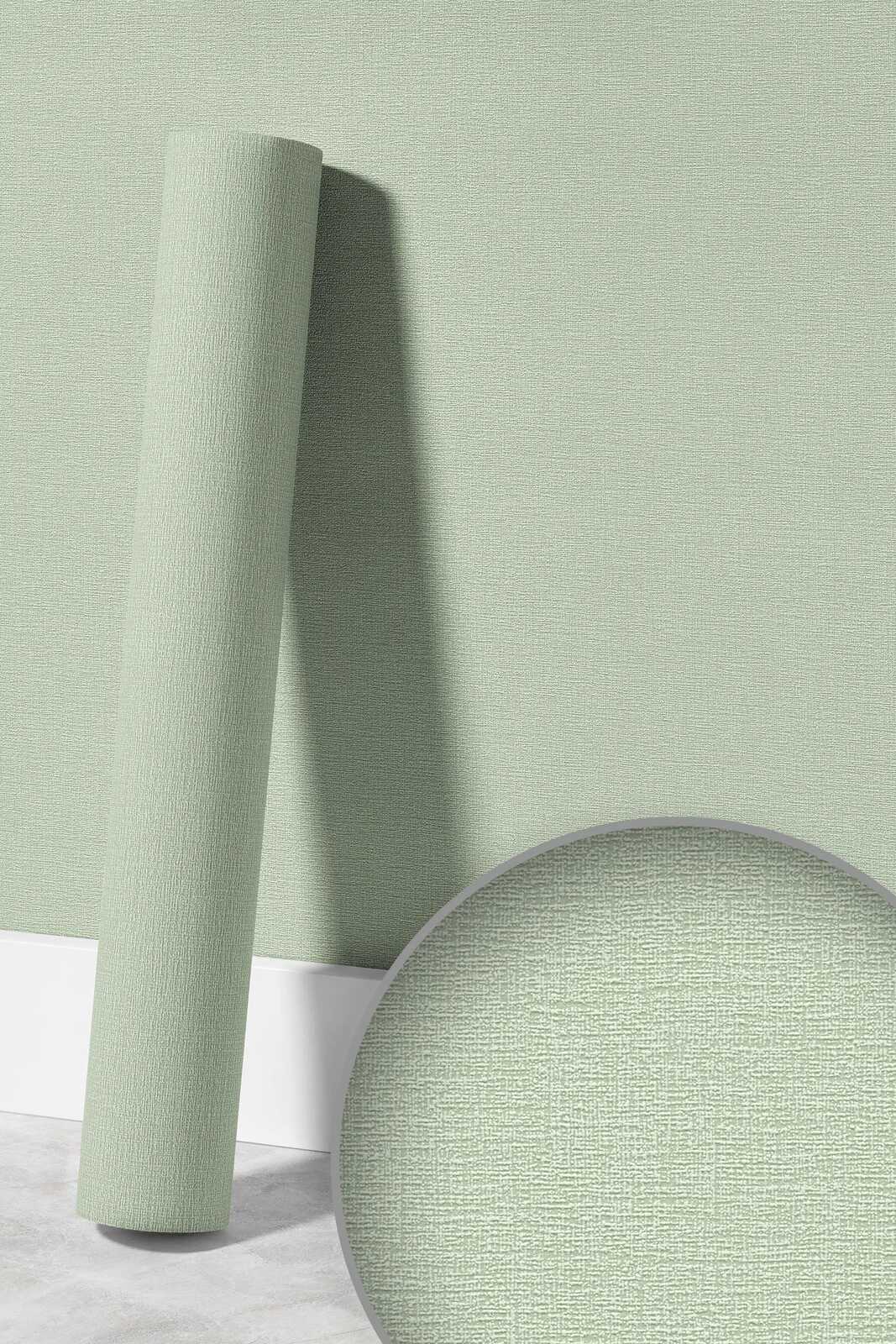             Tapete natürlicher Stil, Uni mit Strukturmuster – Grün, Weiß
        