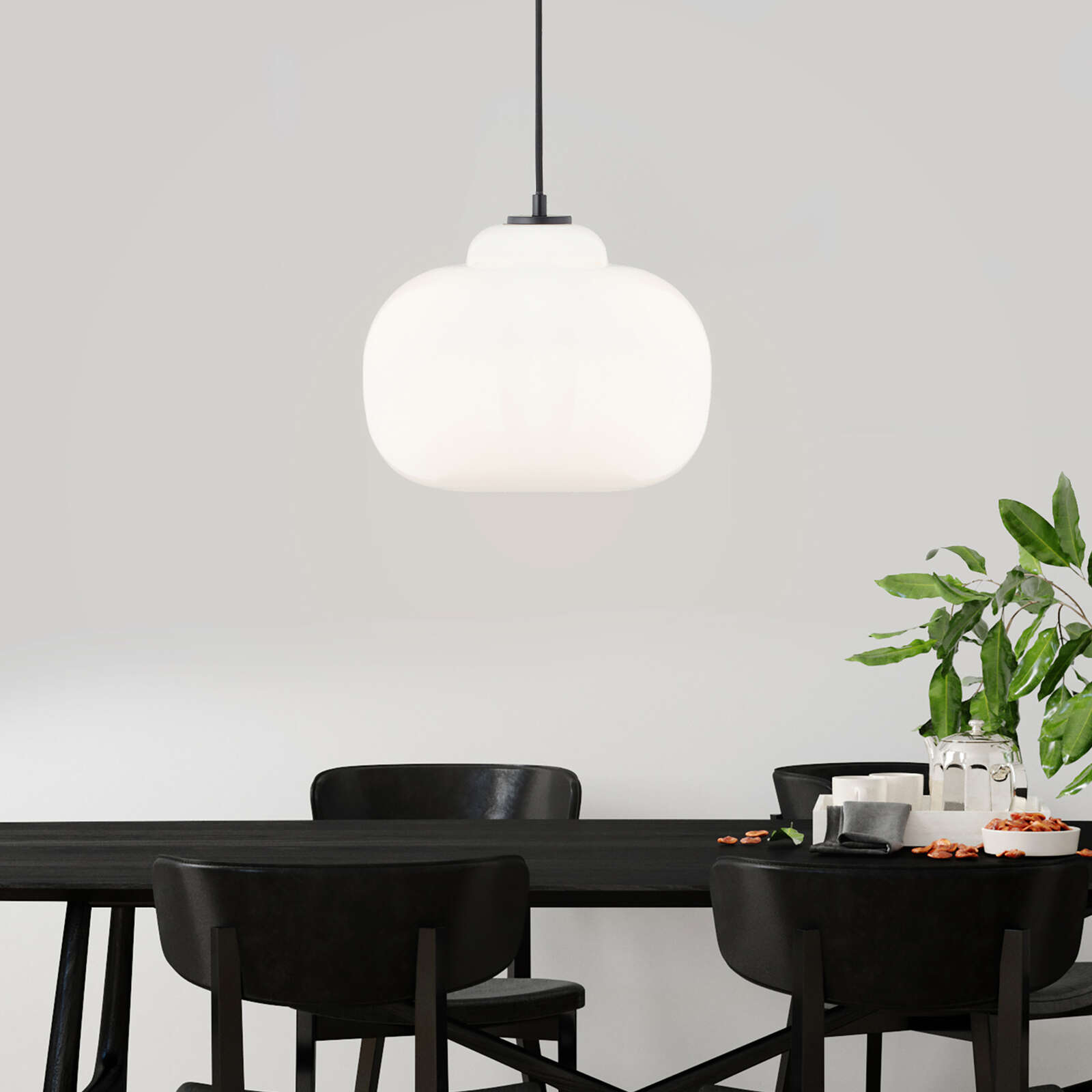            Glass pendant light - Carla 1 - White
        