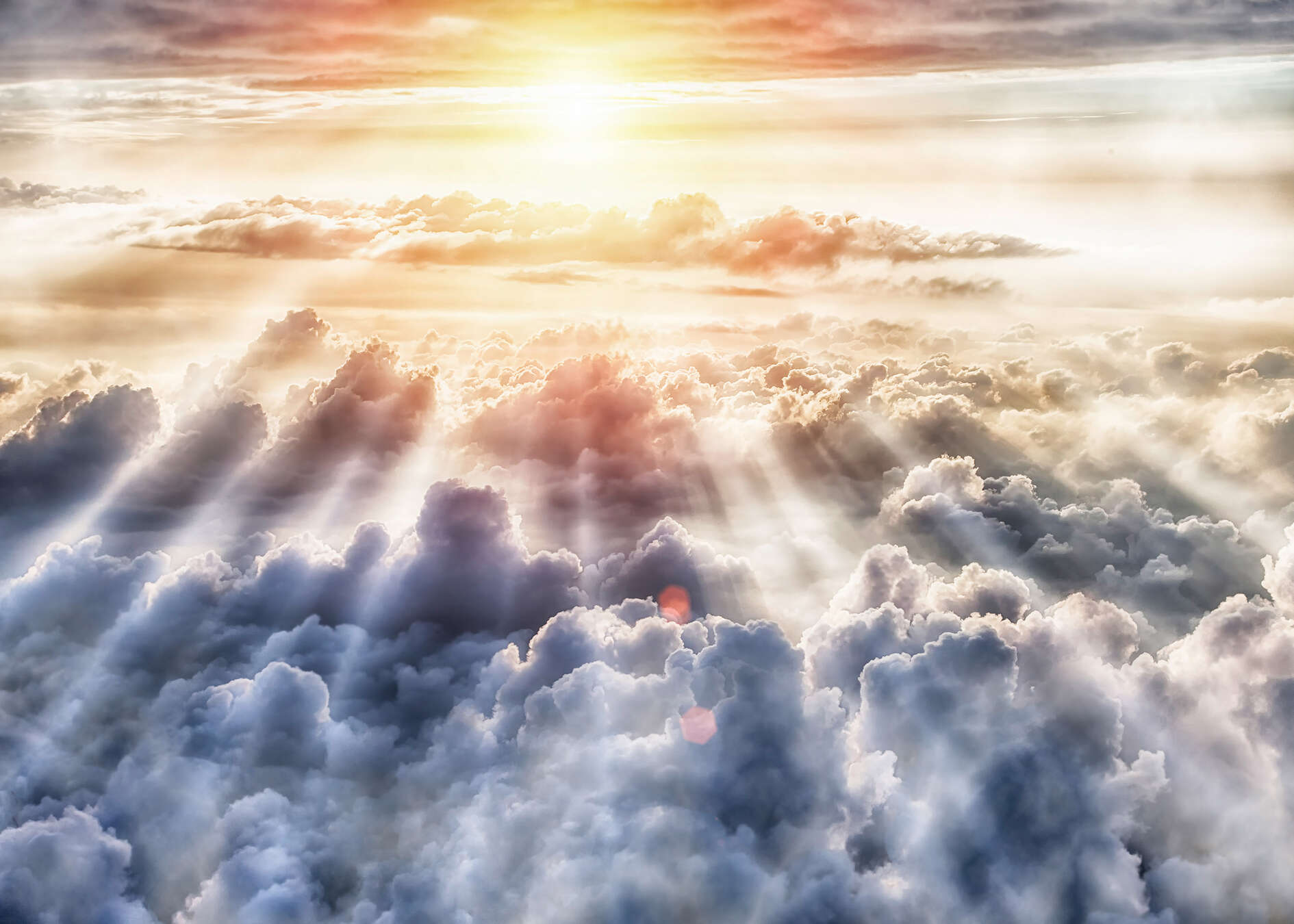 Wolken, Sonnenlicht, Himmel, Sonnenstrahlen, Wolkenlandschaft
