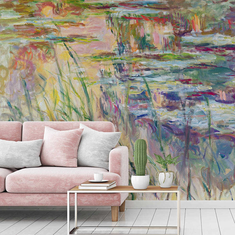 Wohnzimmerwand, Wandbild, Impasto, Abstrakt, Pflanzenmotiv