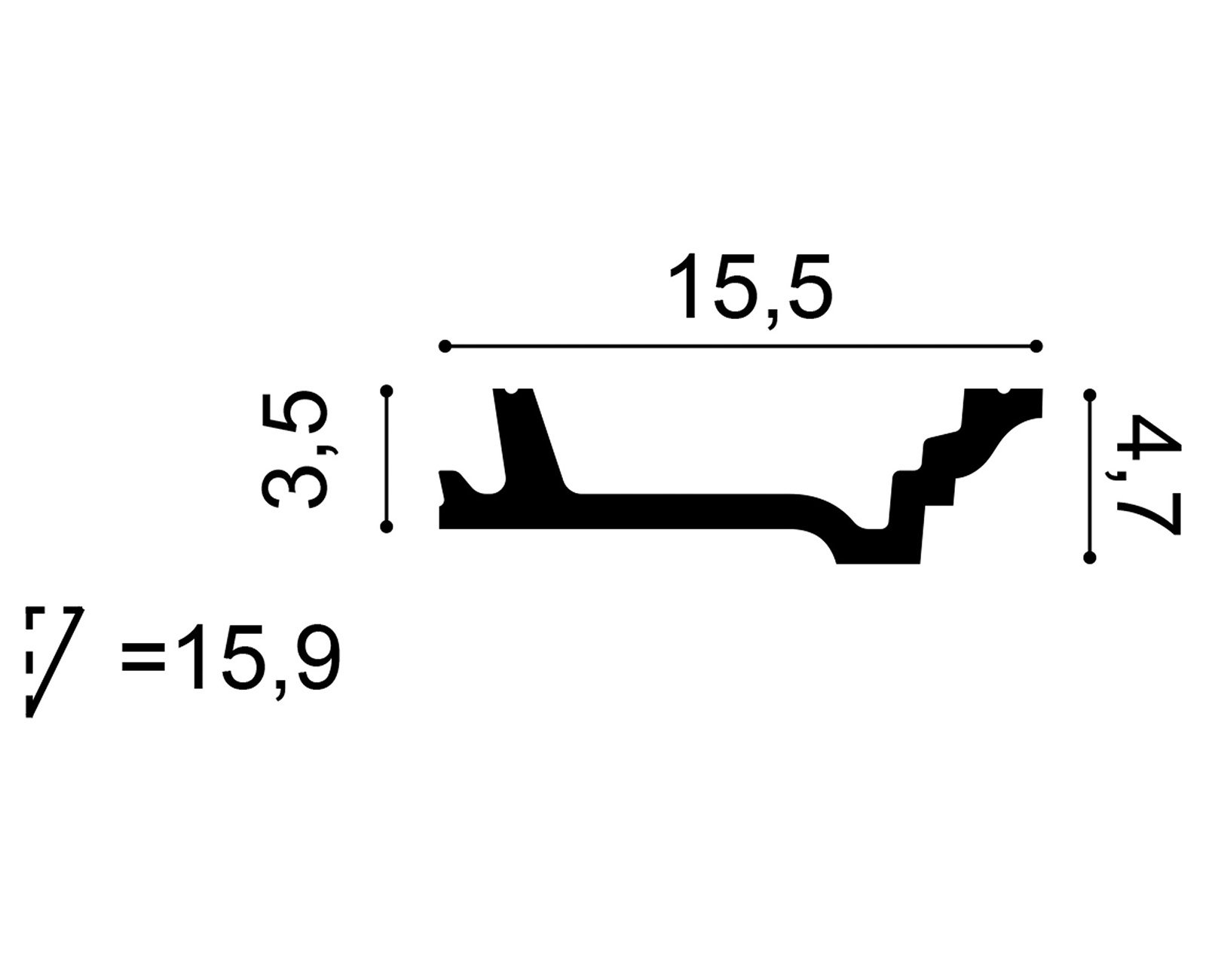             Klassische Stuckleiste Brügge – C305
        