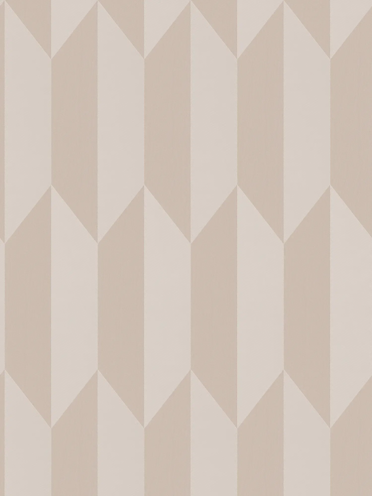 COSMOLiving - Modernes, glänzendes Rautenmuster auf Vliestapete in warmen Tönen – Beige, Metallic