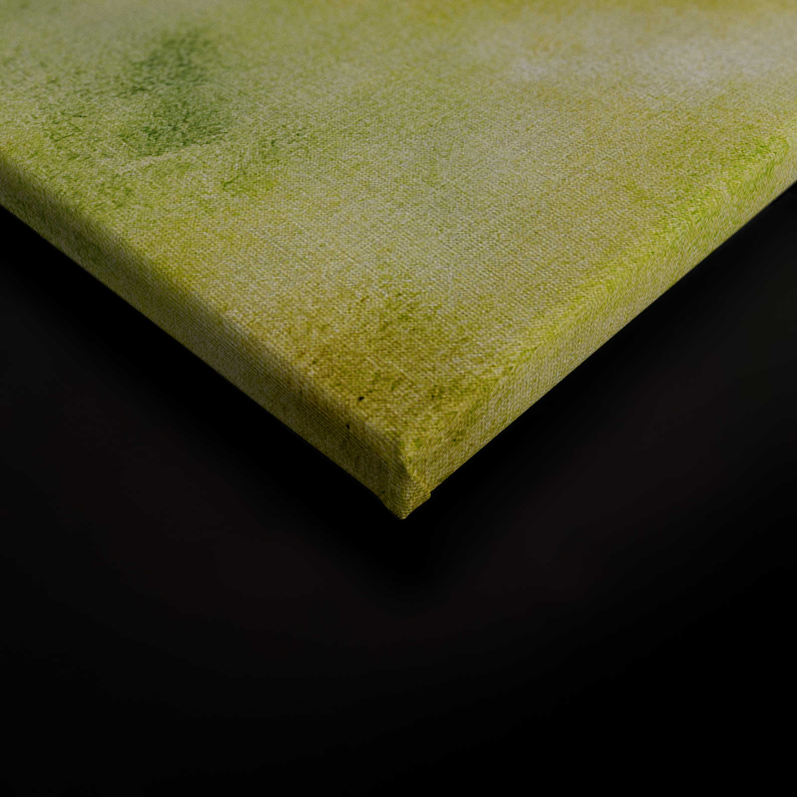             Watercolours 3 - Grünes Wasserfarben Motiv als Leinwandbild in naturleinen Optik – 0,90 m x 0,60 m
        