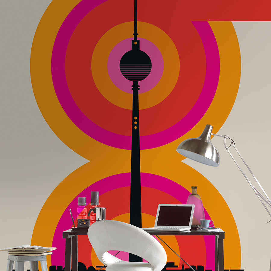         Papier peint Berliner Funkturm au design rétro des années 60
    