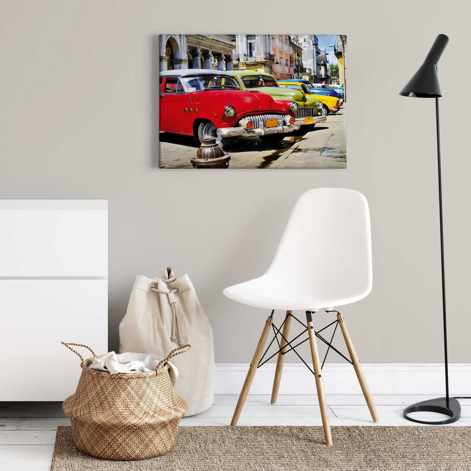 Kuba Leinwandbild Oldtimer in Havanna – 0,70 m x 0,50 m