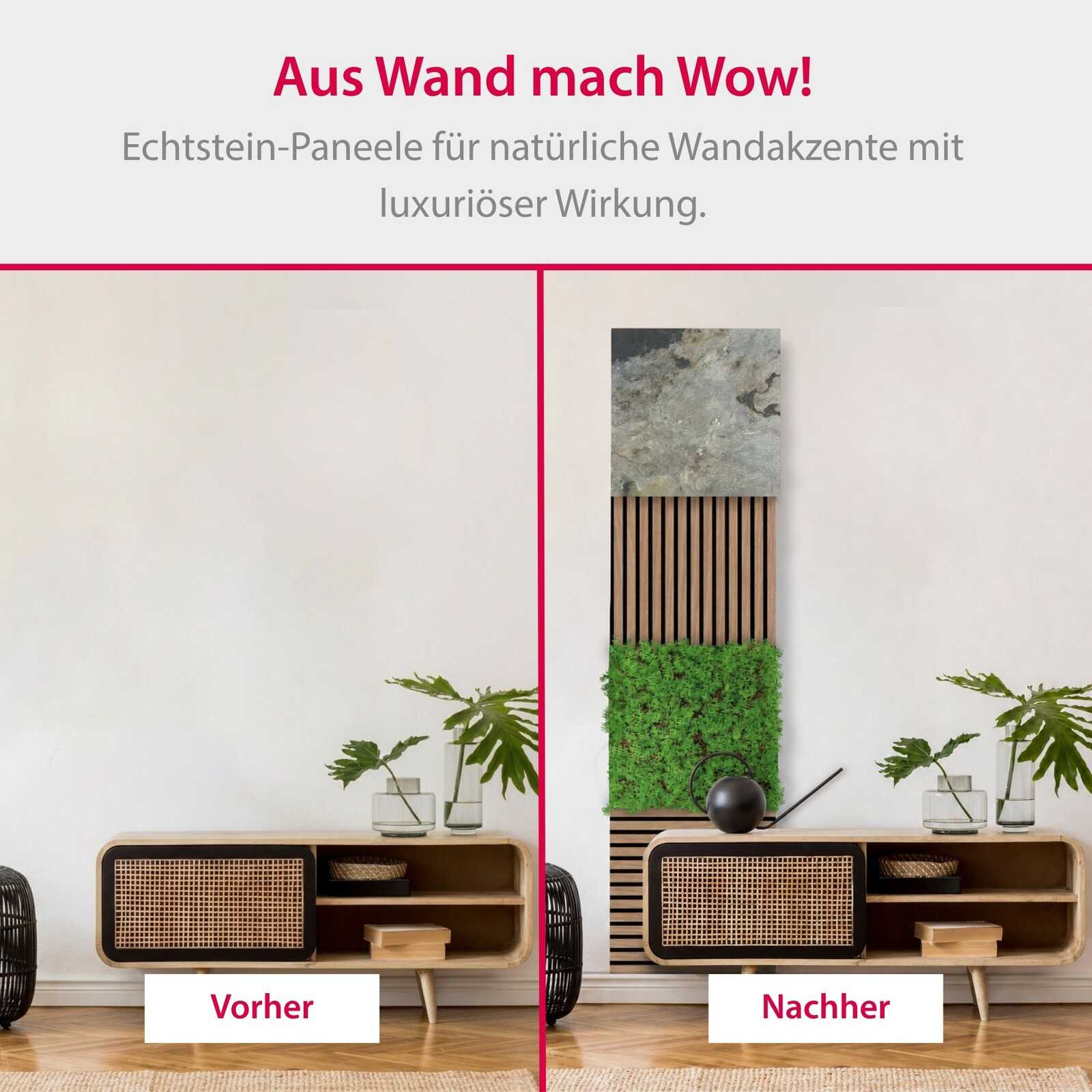 Wandverkleidung, Panel, Pflanzenwand, Holzlatten, Grünpflanze