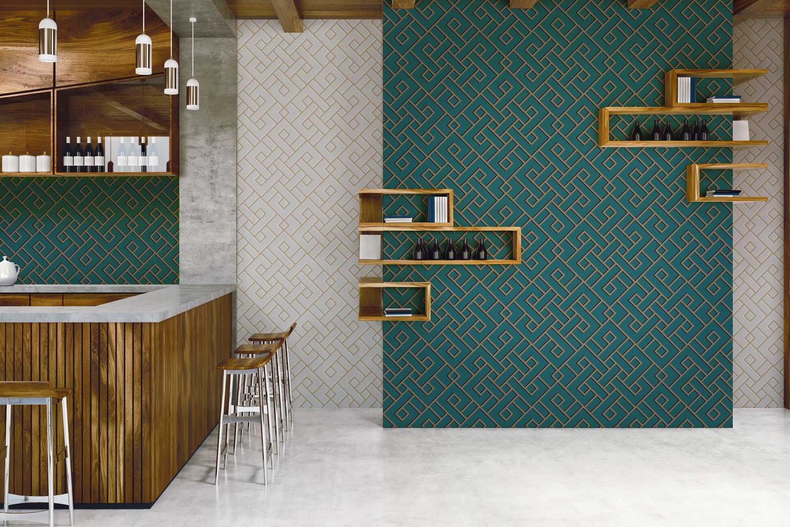             Tapete Grafik Design mit 3D Effekt von MICHALSKY – Grau, Metallic
        