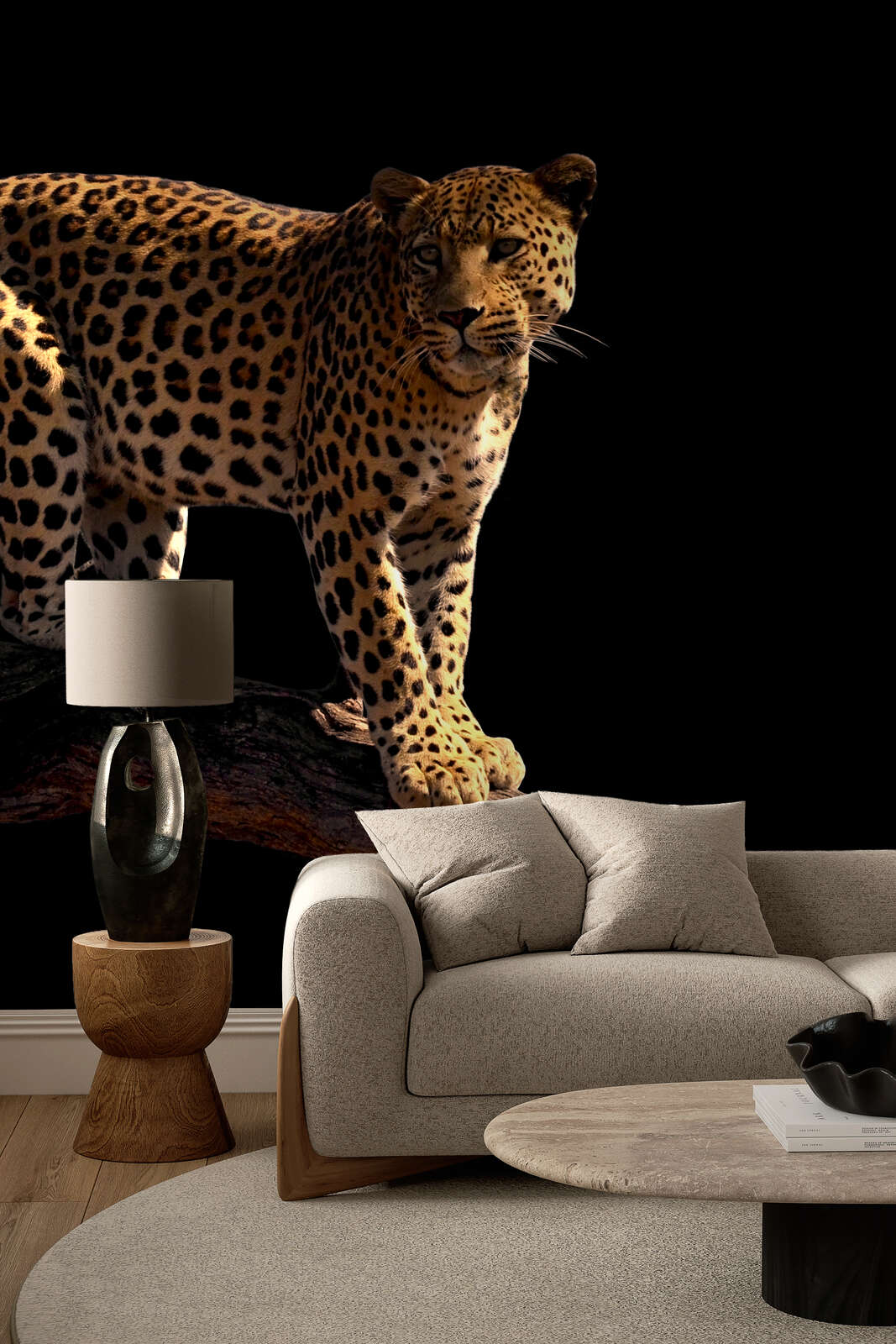 Leopard, Großkatze, Wandbild, Wandtapete, Tierfigur