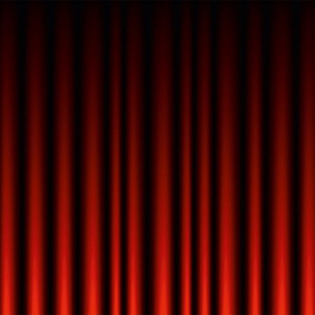        Fototapete dunkelroter Samtvorhang mit geradem Faltenwurf
    