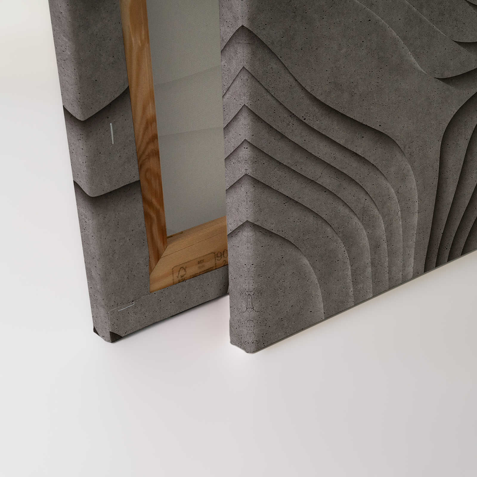 Canyon 1 - Coole 3D Beton-Canyon Leinwandbild – 0,90 m x 0,60 m