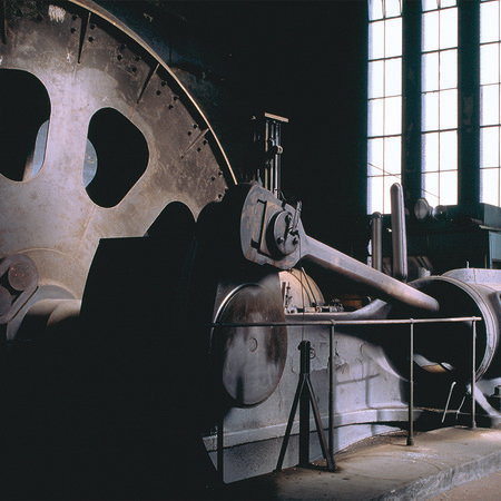 historische maschine, Dampfantrieb, industrielle ausrüstung, metallische bauteile, hebel/Griff