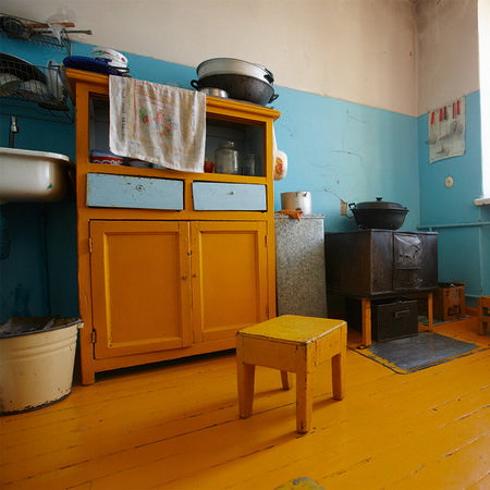 Küche, Schrank, Ofen, Möbel, Hocker