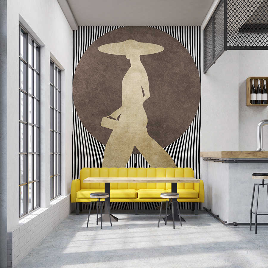 Photo wallpaper woman with fashion design &amp; gold effect