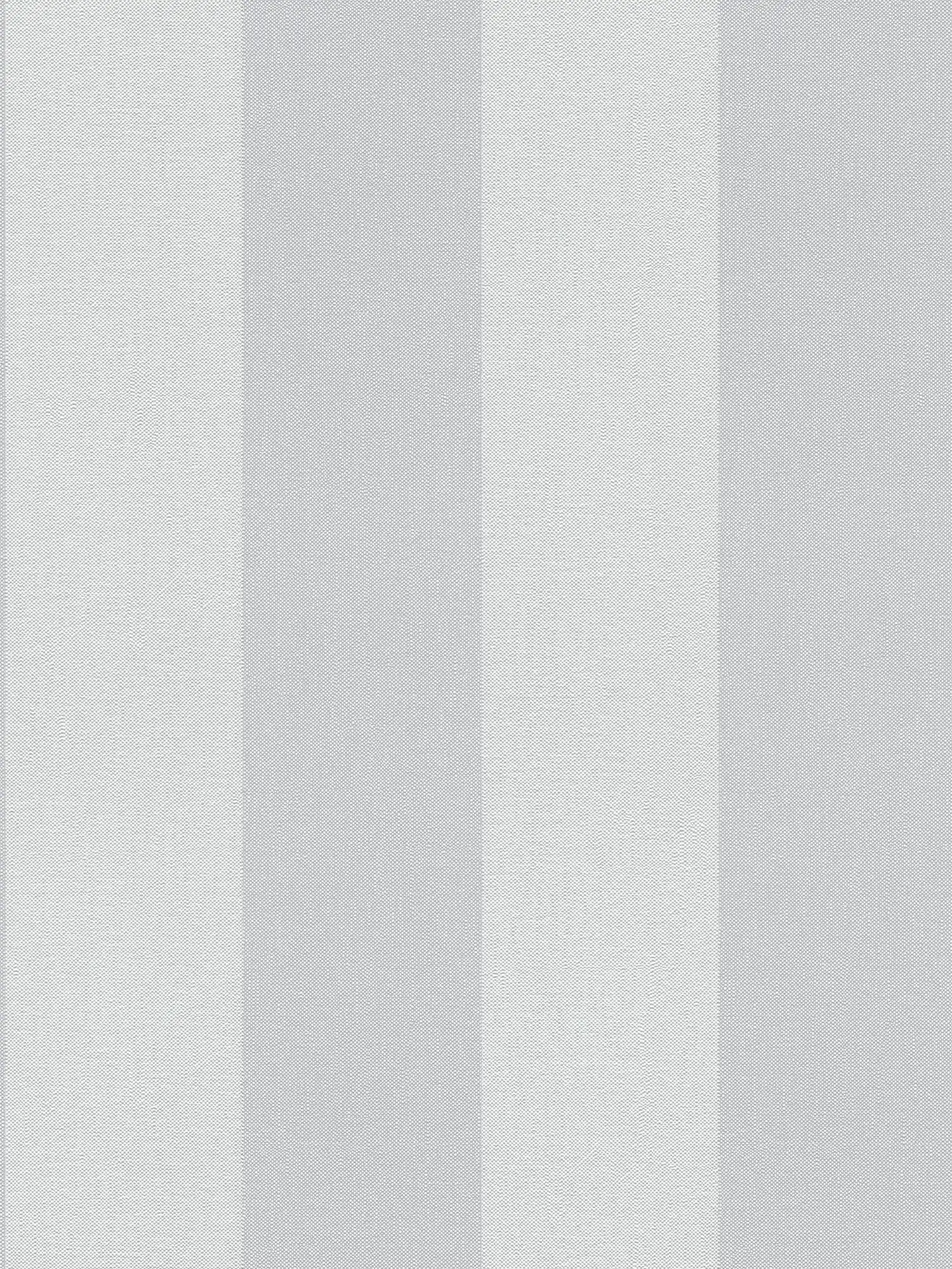 Non-woven wallpaper with textured block stripe pattern - grey, white