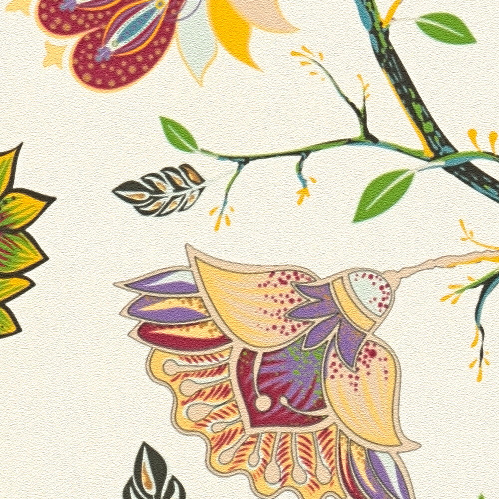 Blumenmuster, Kunstdruck, Ungerahmt, Bunte Muster, Textur