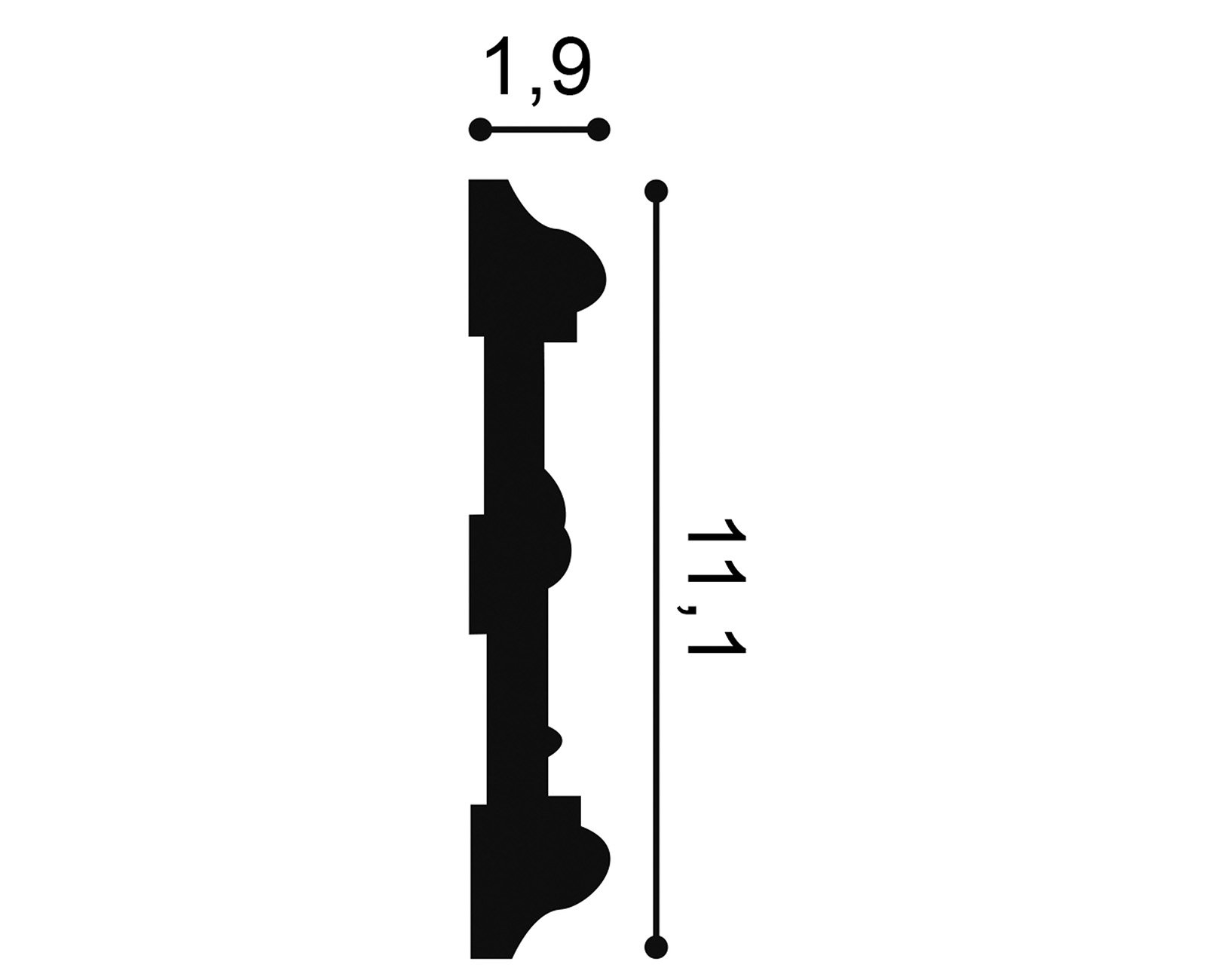Dekorative Wandleiste Hangzhou – P7020