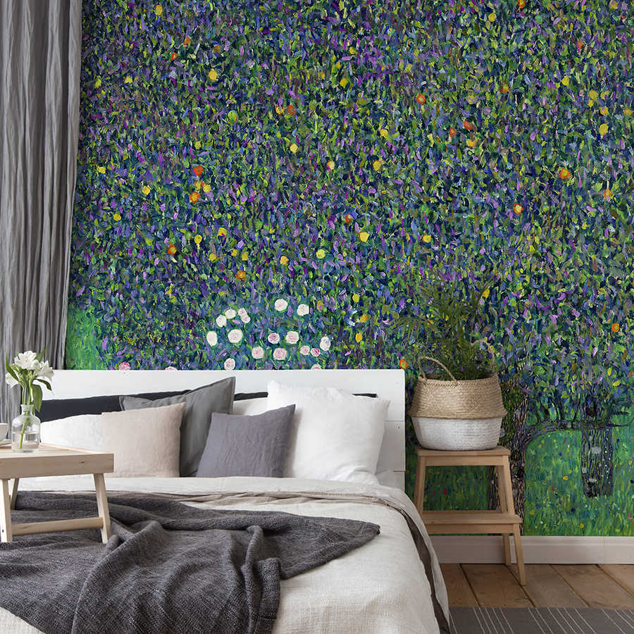 Wandbild-Motiv, Blumenmuster, Farbenvielfalt, Gartenzauber, Floral-Detail