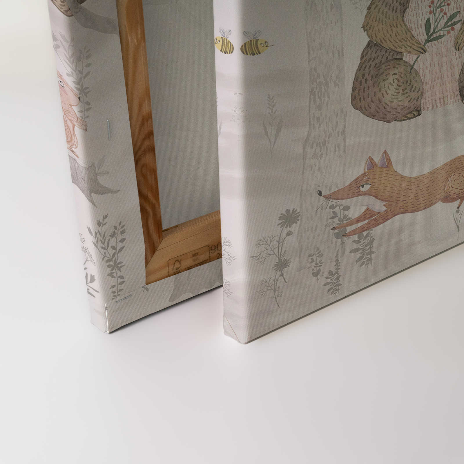             Leinwand Zauberwald mit Tieren – 90 cm x 60 cm
        