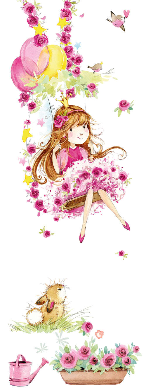 Prinzessin, Mädchen, Blumen, Rosen, Schale/Schiffchen