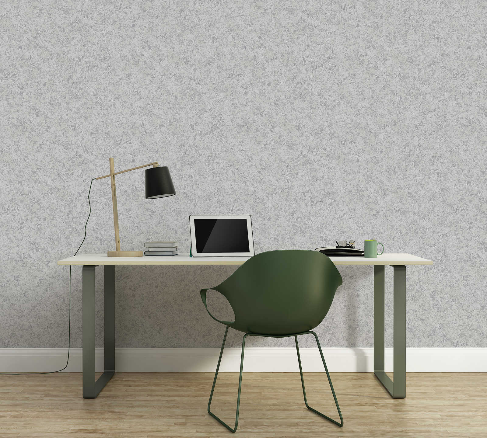             Tapete im Industrial Design mit Putzoptik – Grau
        