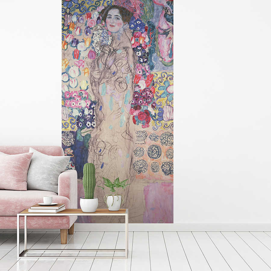 wandbild, abstrakt, blumenmuster, figuren, mutige farben