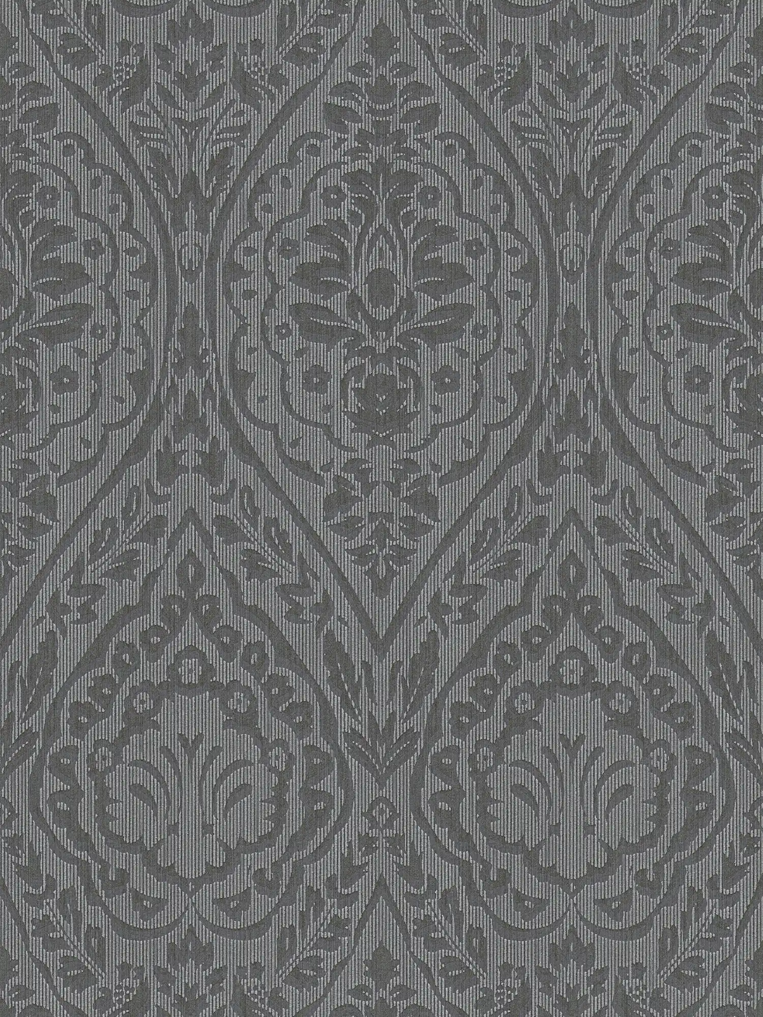         Vliestapete mit Ornamentmuster & Struktur Design – Braun, Schwarz
    