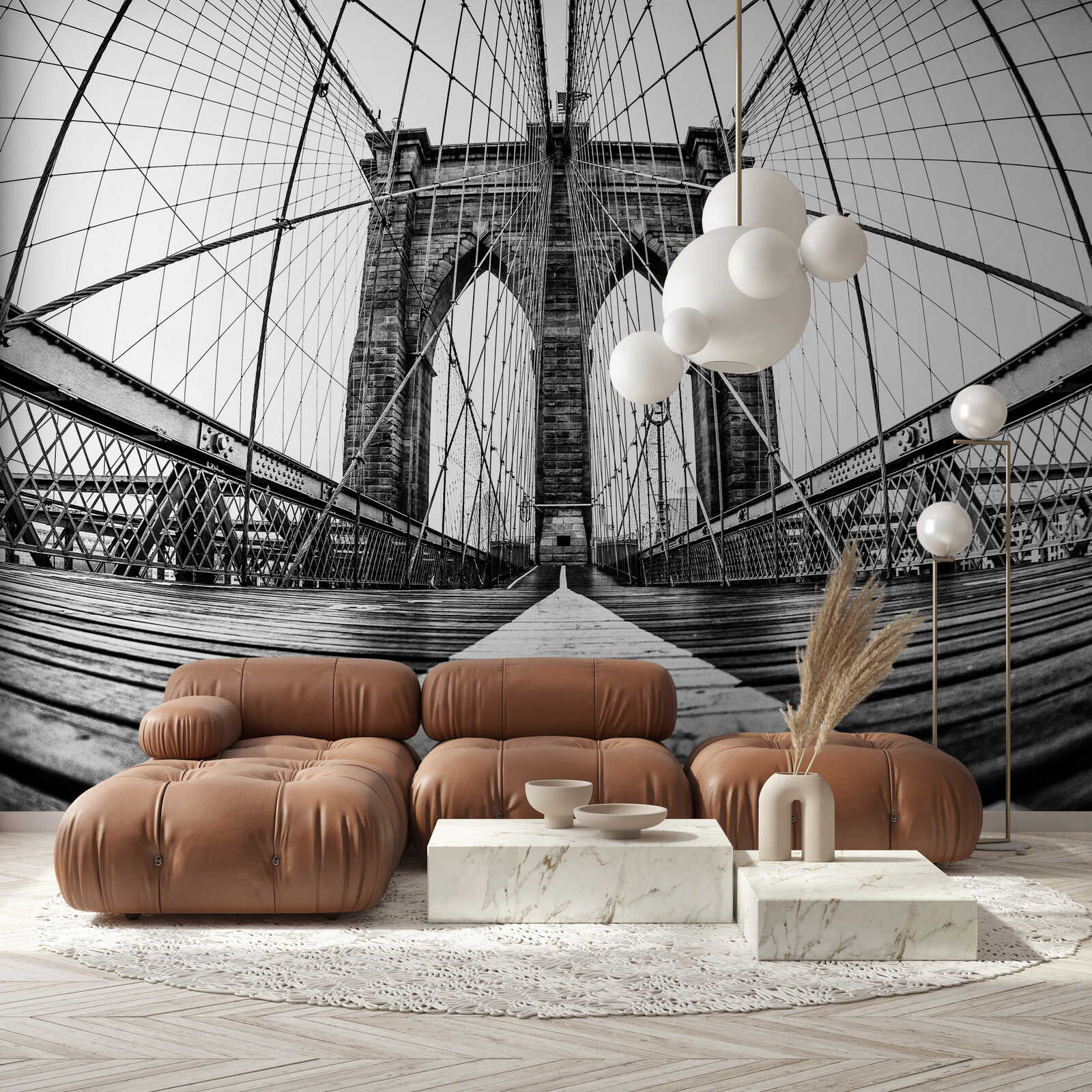 Sofa, Wohnzimmer, Lederlook, Couchtisch, Dekoration