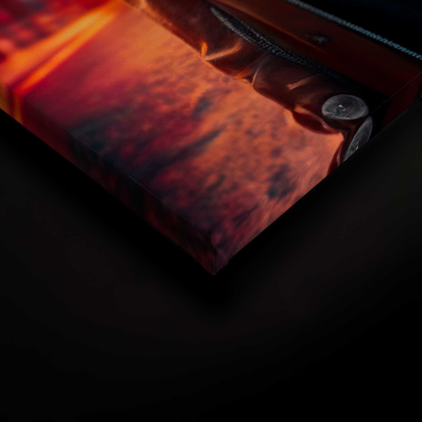             KI-Leinwandbild »Lion Biker« – 60 cm x 90 cm
        