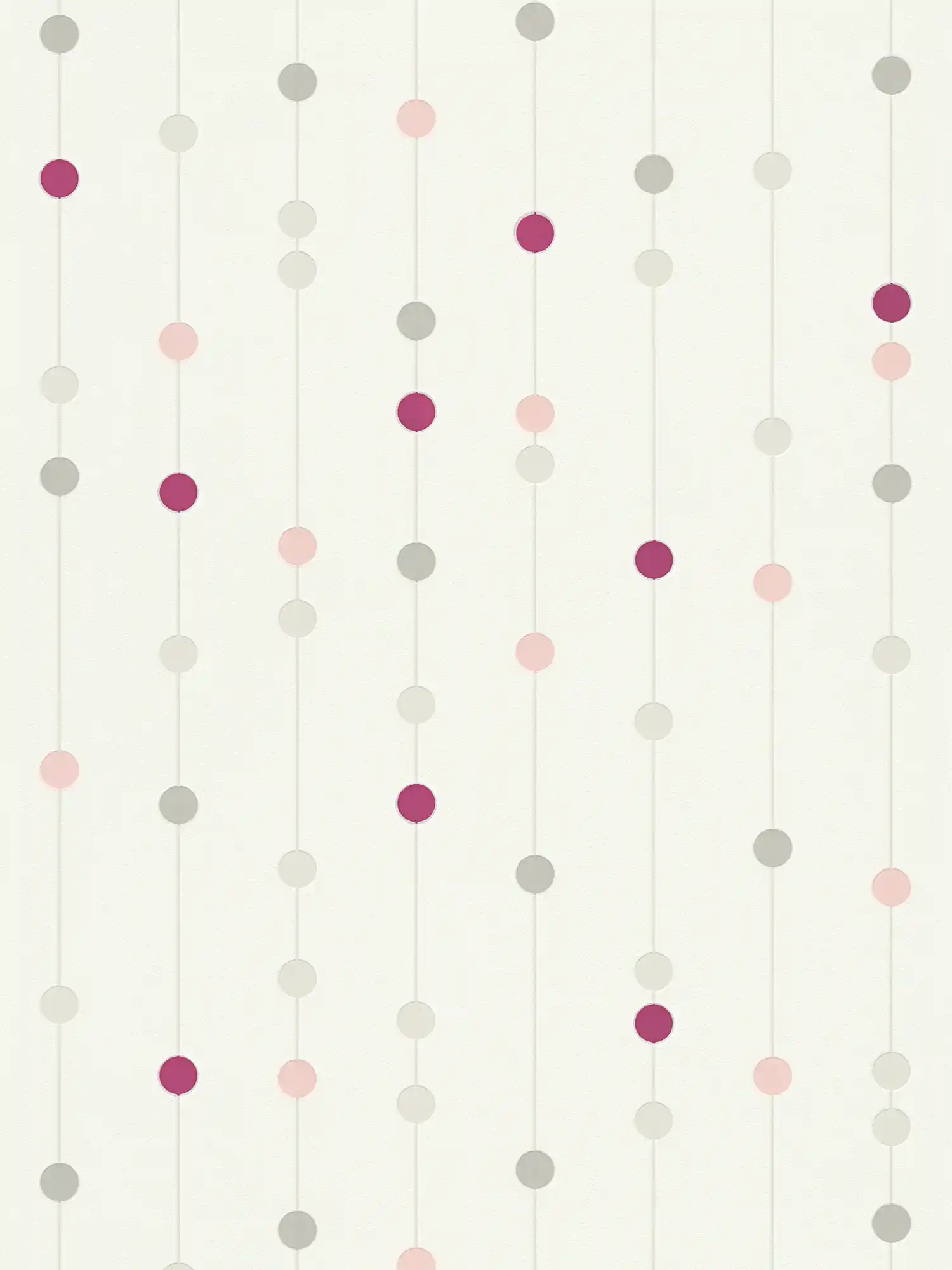         Purple dotted non-woven wallpaper with metallic effect - red, beige, white
    