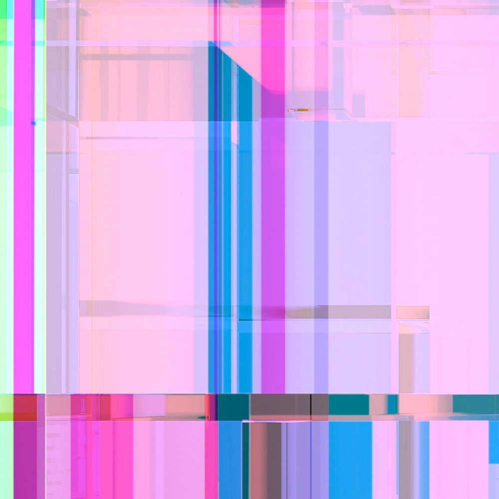             Fototapete »focus« - Futuristisches Design in vierter Dimension in Neonfarben – Glattes, leicht glänzendes Premiumvlies
        