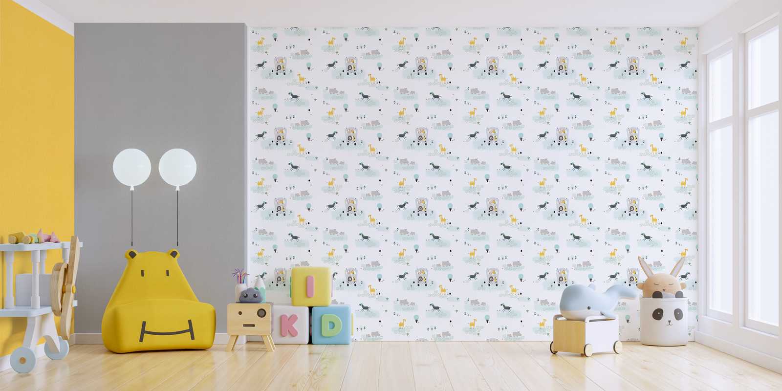             Senfgelbe Tapete Kinderzimmer einfarbig – Gelb
        