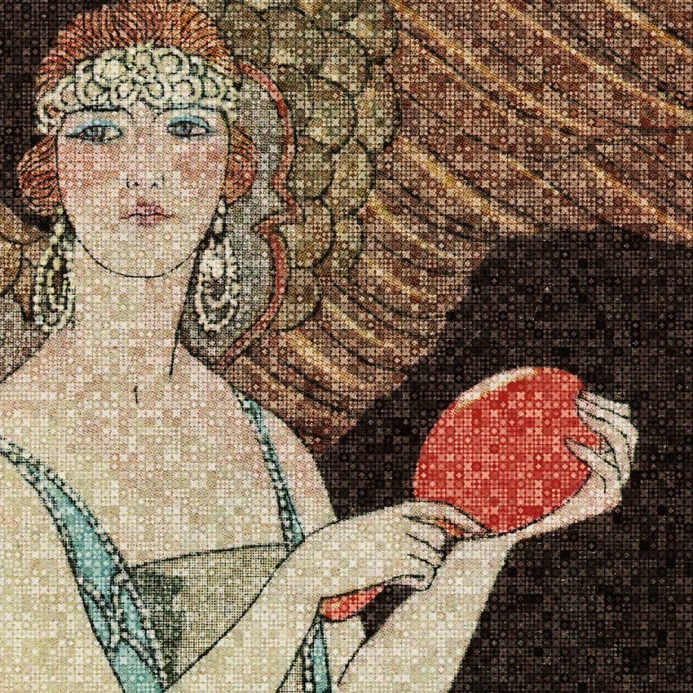 Kunst, Kachel, Mosaik, Person, Gesicht