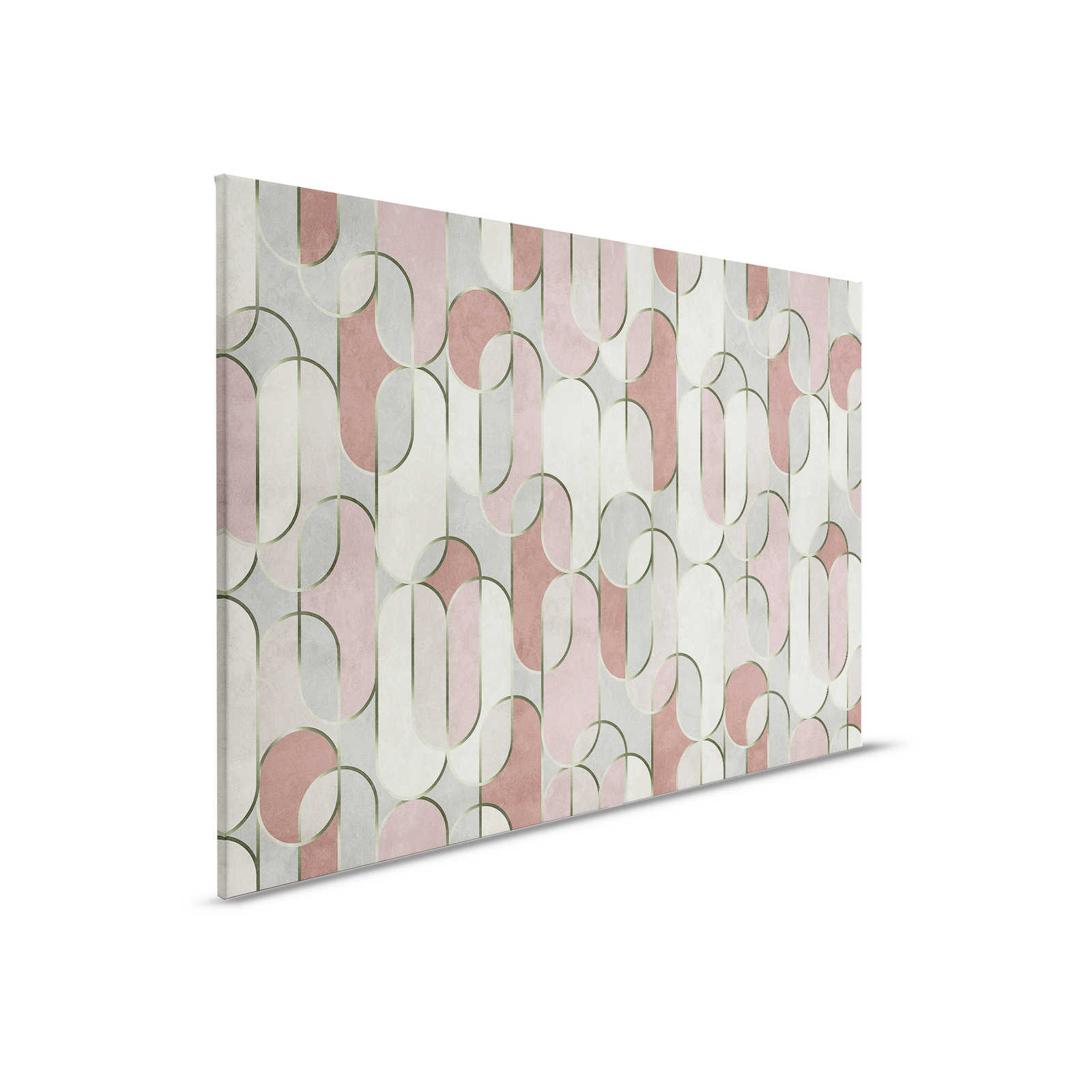         Ritz 1 - Leinwandbild Retro Stil, Grau & Lila mit Gold Details – 0,90 m x 0,60 m
    