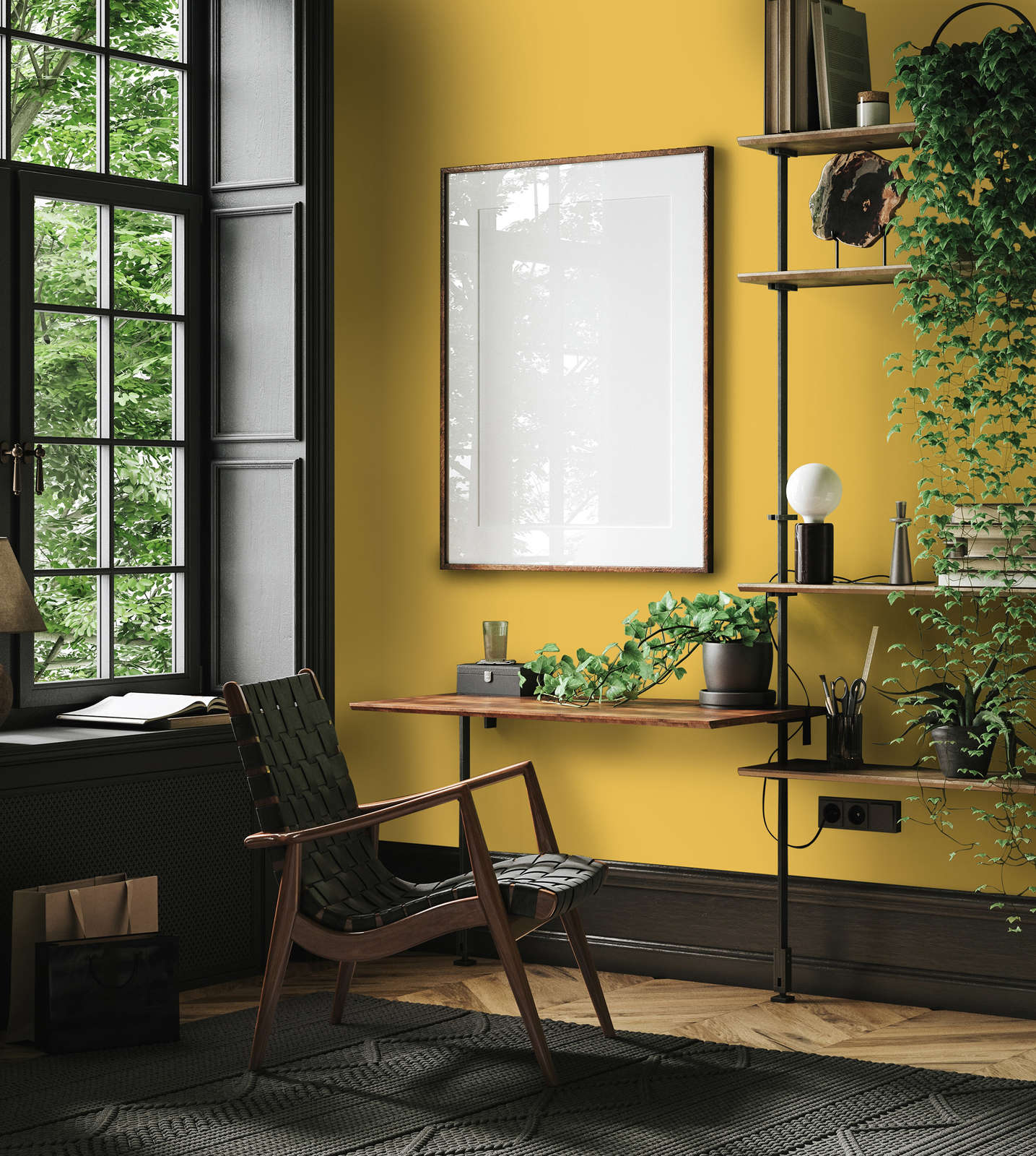             Peinture murale Premium jaune moutarde éclatant »Juicy Yellow« NW802 – 1 litres
        