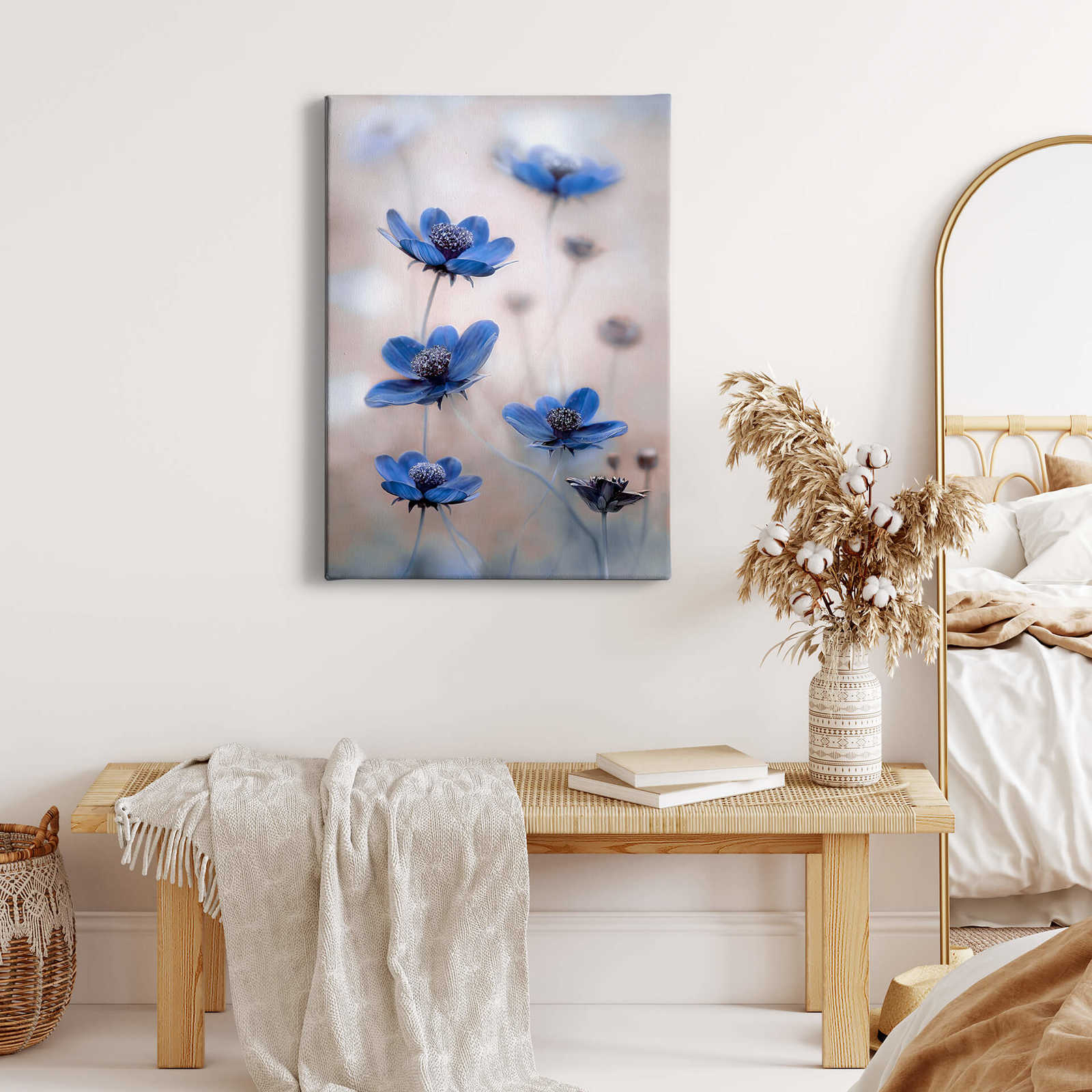 Leinwandbild 'Blauer Kosmos' von Discher – 0,50 m x 0,70 m